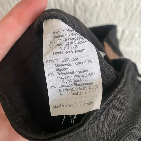 Madewell Curvy High Rise Skinny Jeggings Jeans Carbondale Black Size 25T Tall - Picture 6 of 6